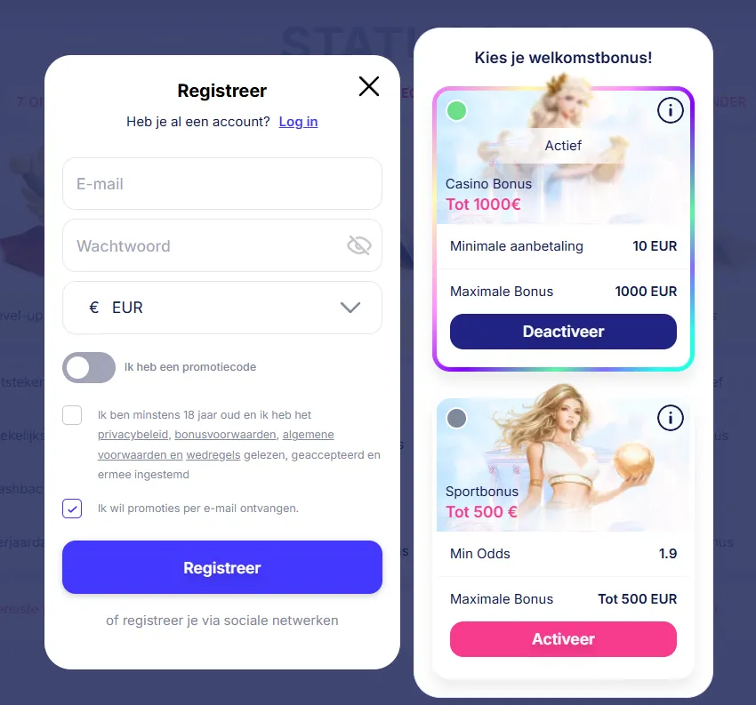 Fortunica Casino registratie – account aanmaken casino